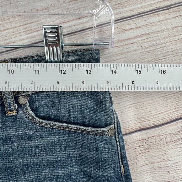 Paige Cut off Denim Jean Shorts Women's Size 27 Blue Medium Wash Denim - Picture 10 of 11